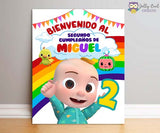 Personalized Cocomelon Birthday Party Decoration Package - Spanish Version