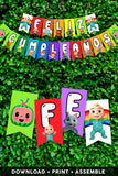 Cocomelon Happy Birthday Party Banner - Feliz Cumpleaños