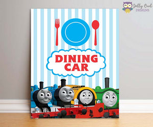 Thomas The Train Birthday Party Sign - Dining Car