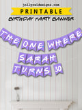 Friends TV Show Birthday Party Banner