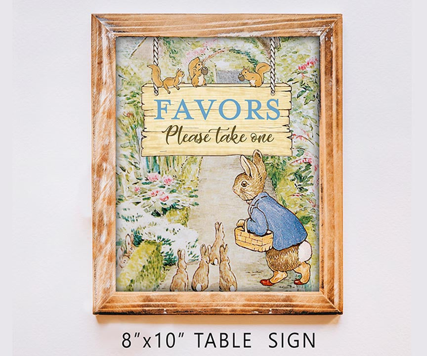 Peter Rabbit Party Signs Bundle Set – Jolly Owl Designs