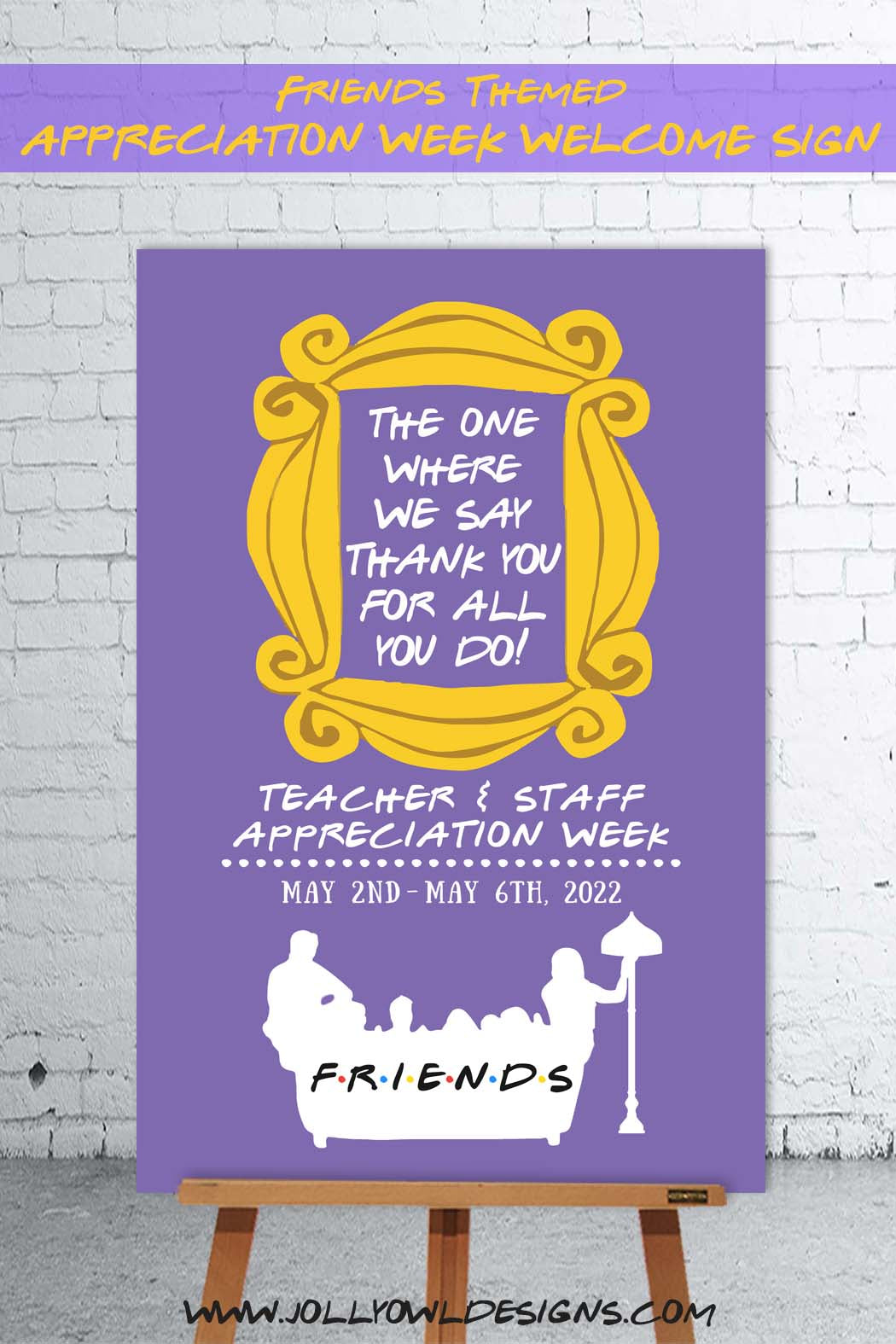 FRIENDS TV Themed Teacher And Staff Appreciation Week Digital Printabl ...