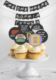 Friends TV Cupcake Toppers | Personalized Birthday Party Circles