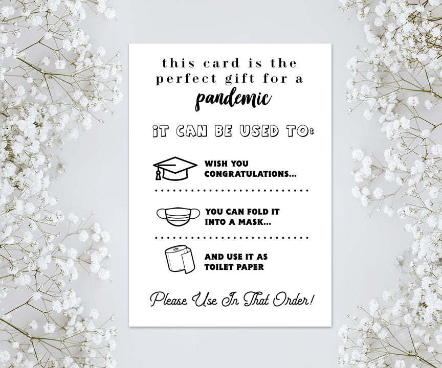 Funny Graduation Card on a Pandemic, Quarantine, Isolation, Social Dis Jolly Owl Designs Funny Graduation Card on a Pandemic, Quarantine, Isolation, Social Dis Jolly Owl Designs