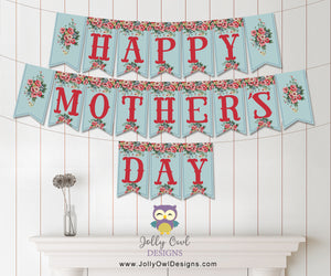 Happy Mother's Day Printable Banner - Instant Digital Download