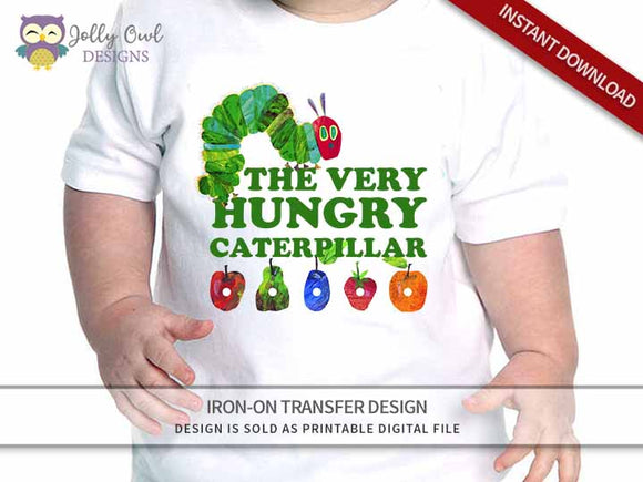 The Very Hungry Caterpillar Iron On Transfer Design Birthday Shirt