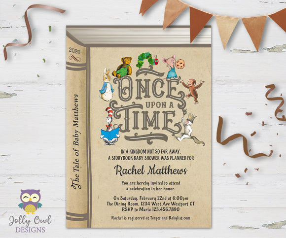 Storybook Themed Baby Shower Invitation - Once Upon A Time
