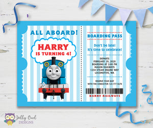 Thomas The Train Birthday Party Invitation