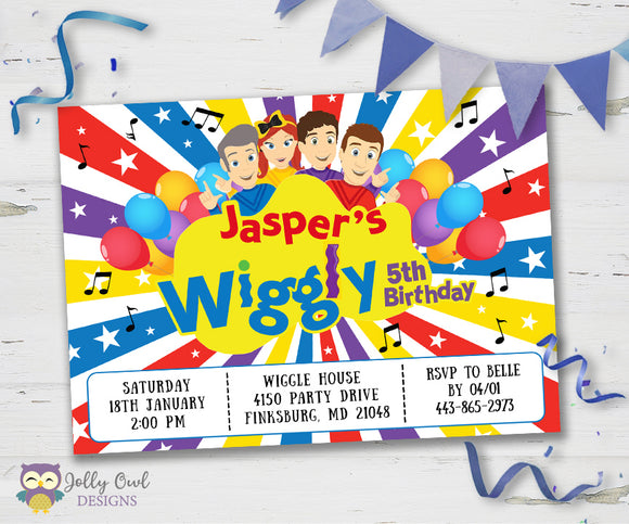 Wiggles Birthday Party Invitation