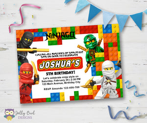 Lego NINJAGO Birthday Party Invitation
