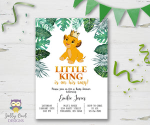 The Lion King Themed Baby Shower Party Invitation-Personalized