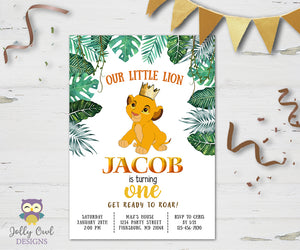 The Lion King Birthday Party Invitation
