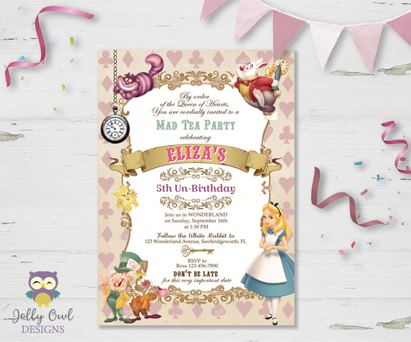 Alice In Wonderland Party Supplies  DIY Printable Birthday Decorations