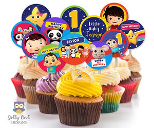 Little Baby Bum Birthday Party Cupcake Toppers Or Label - Personalized