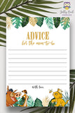 Jungle Safari Lion King Baby Shower - Advice for the Mom-to-be Card