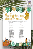 Jungle Safari Lion King Baby Shower - Baby Language Around The World Game