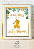 Printable Welcome Signage for Baby Shower - Lion King Jungle Safari