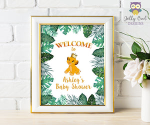 The Lion King Baby Shower Sign - Personalized Welcome Sign