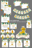 Lion King Movie / Gold Jungle Safari Baby Shower - Digital Bundle Kit Collection