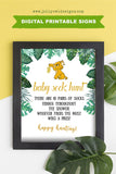 Lion King themed Baby Shower or Birthday Party - Printable Baby Sock Hunt Sign