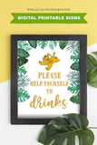 The Lion King Party Signs - Enjoy Some Drinks