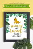 Lion King Jungle Safari Baby Shower or Birthday Party - Printable Sweet Treats Sign