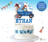Little Blue Truck Birthday Party Centerpiece Cake Topper - For Age 2