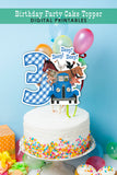 Little Blue Truck Birthday Party Centerpiece - Age 3