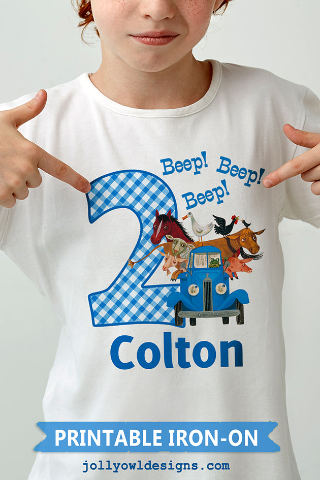 Little blue truck birthday shirt shop