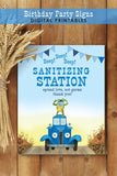 Little Blue Truck Birthday Party Signs - Sanitizing Station Sign