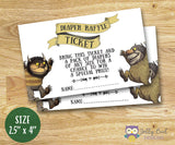Where The Wild Things Are Baby Shower - Diaper Raffle Sign
