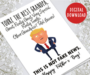 Trump Happy Father's Day Card for Grandpa | Greeting card during Pandemic,Isolation, Social Distancing, Lockdown