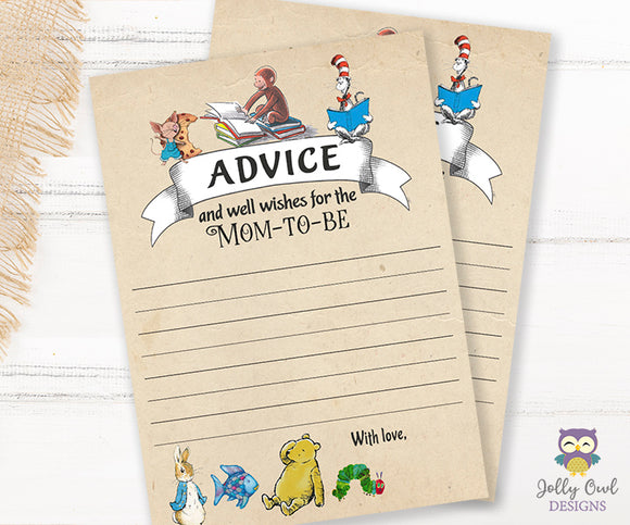 Story Book Themed Baby Shower - Advice for the Mom To Be
