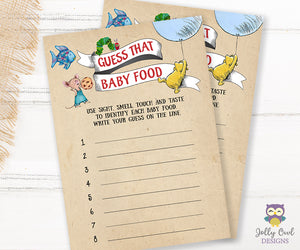 Book Themed Baby Shower Game - Guess That Baby Food