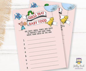 Book Themed Baby Shower Game - Guess That Baby Food