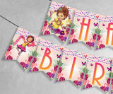 Fancy Nancy Personalized Happy Birthday Printable Banner