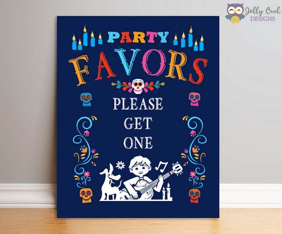 Coco Birthday Party Signs - Party Favors