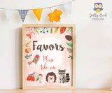 Woodland Themed Baby Shower/Birthday Party Favor Sign