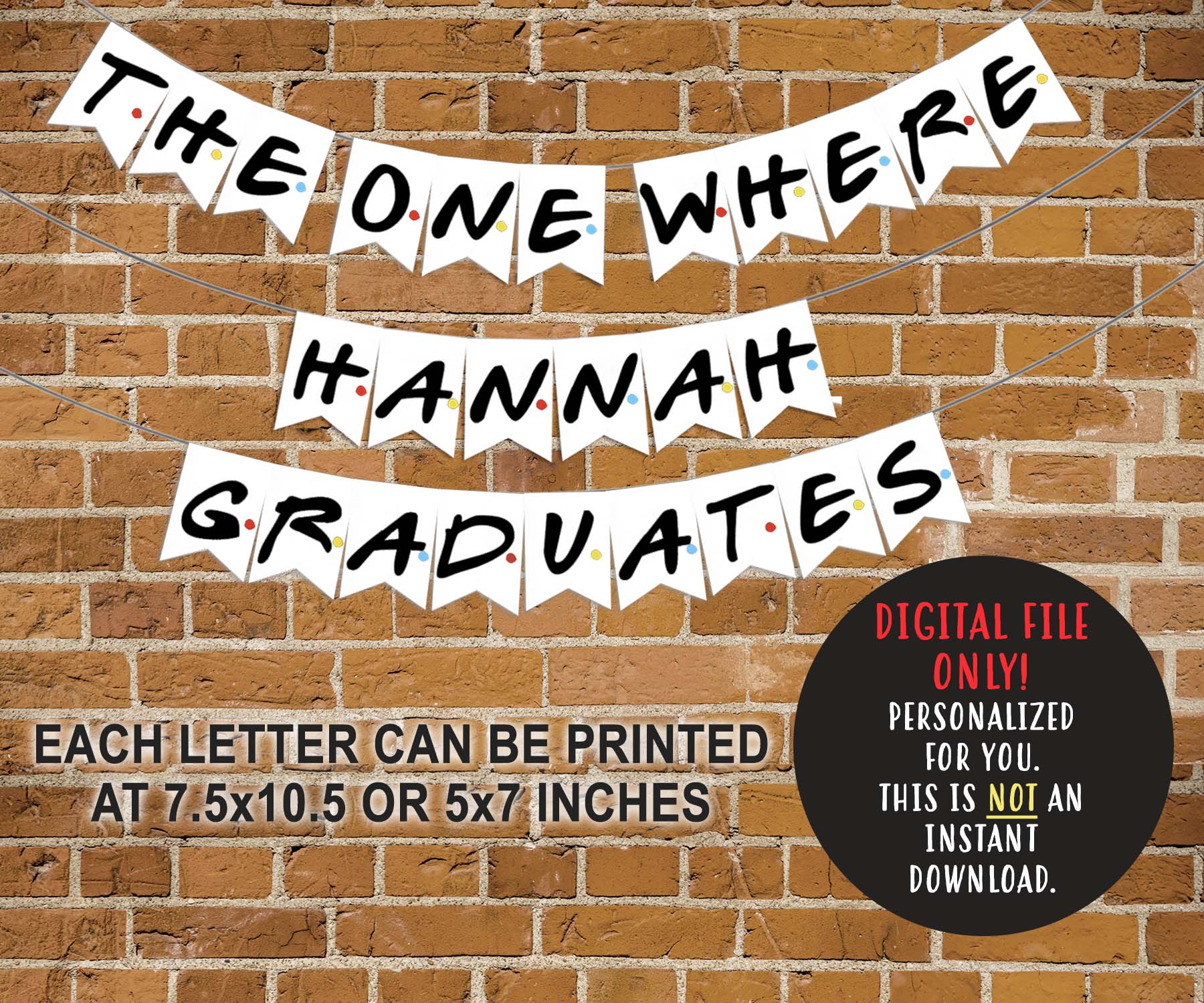 FRIENDS TV Party Bundle For Graduation - Personalized – Jolly Owl Designs