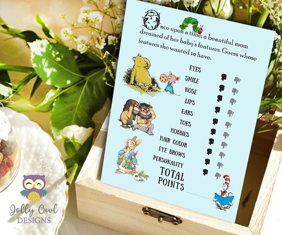 Book Themed Baby Shower Game - Who Knows Mommy Best