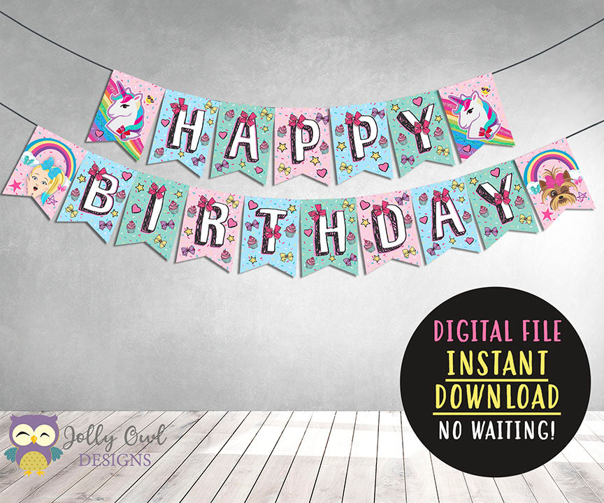 jojo-siwa-happy-birthday-printable-banner-jolly-owl-designs for Free Happy Birthday Posters Printable Jojo Siwa Happy Birthday Printable Banner – Jolly Owl Designs for Free Happy Birthday Posters Printable