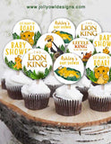 The Lion King Baby Shower Cupcake Topper | Personalized Party Circles