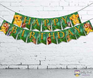 The Lion King Happy Birthday Banner