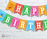 Mexican Fiesta Happy Birthday Printable Banner Personalized