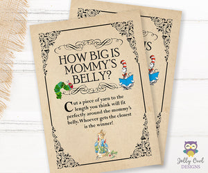 Story Book Themed Baby Shower Game - How big is Mommy's belly