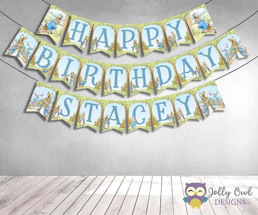 Peter Rabbit Printable Banner - Happy Birthday – Jolly Owl Designs peter-rabbit-printable-banner-happy-birthday-jolly-owl-designs