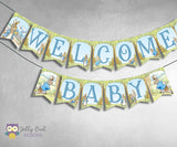 Peter Rabbit Baby Shower Printable Banner - Welcome Baby