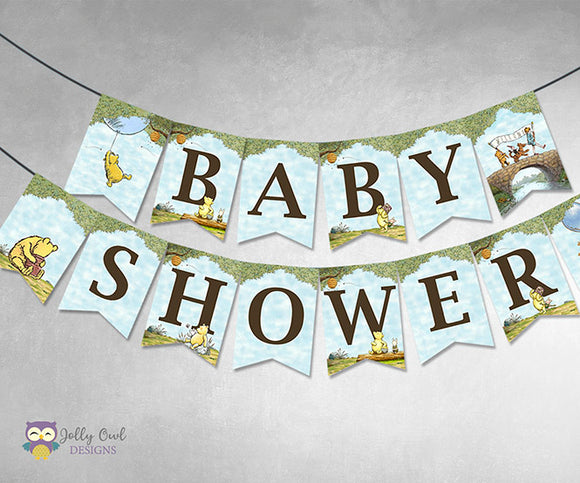 Winnie The Pooh Baby Shower Printable Banner