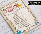 Storybook Book Themed Baby Shower - The Price is Right Game
