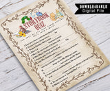 Story Book Themed Baby Shower Game - Children's Book Quiz